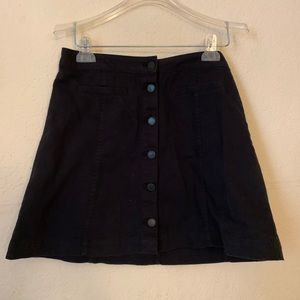 H&M - Black Denim Mini Skirt